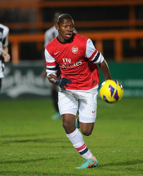 Jordan Antonio Brown playing for Arsenal's youth team